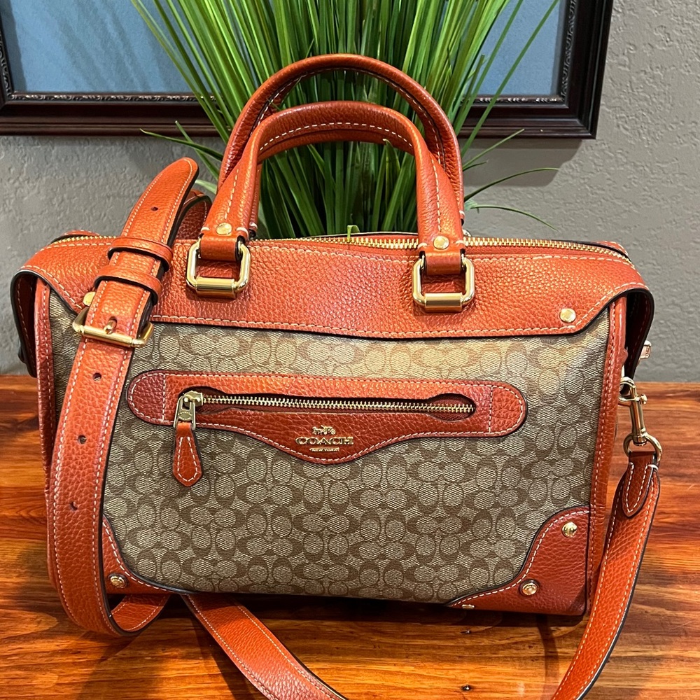 Coach Signature Rowan Satchel - Picture 2 of 5